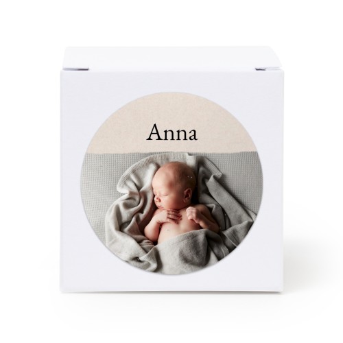 Boîte blanche, sticker rond (lot de 24)