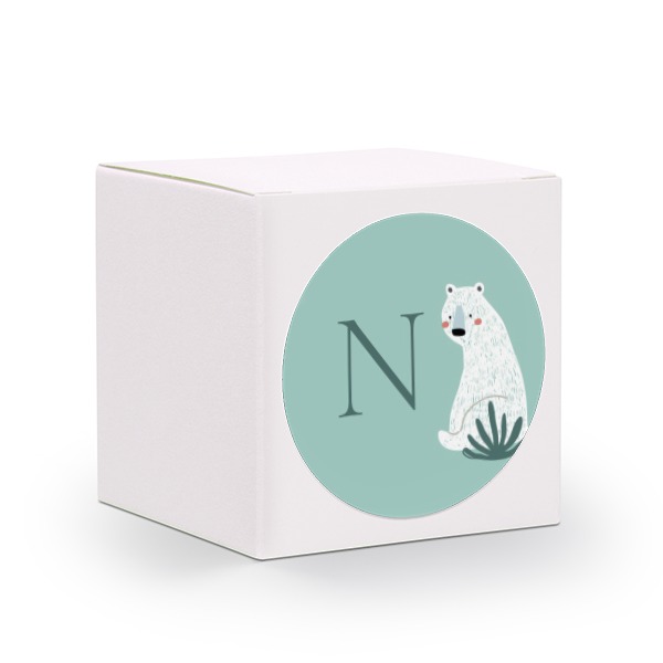 Doosjes voor bedankje wit met ronde sticker (set van 24) Doosjes voor bedankje wit met ronde sticker (set van 24)