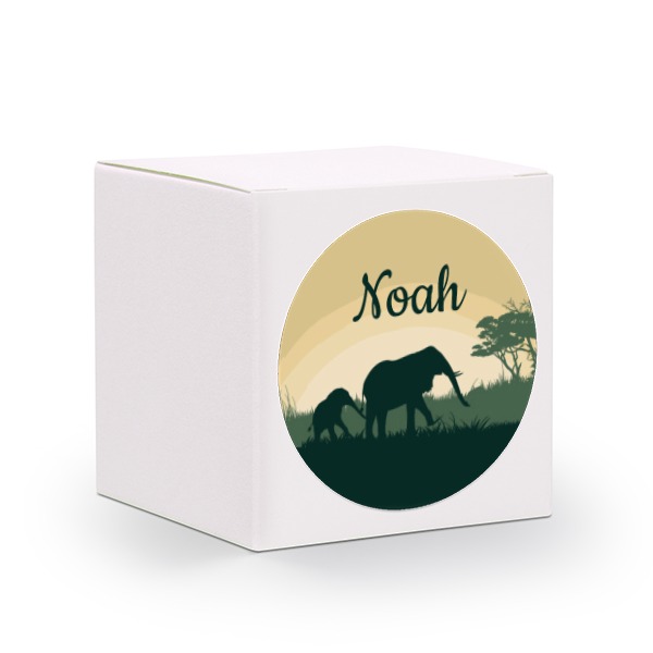 Boîte blanche, sticker rond (lot de 24)