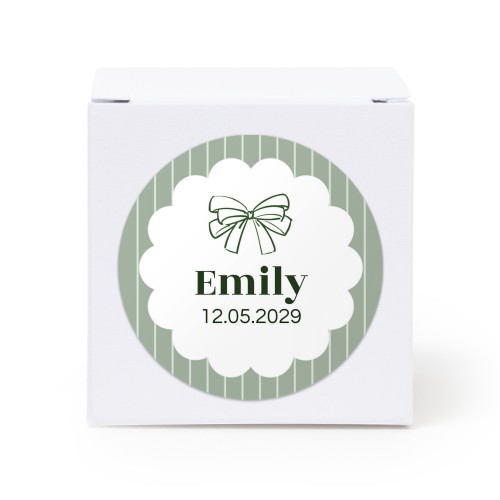 Cadeaudoos wit met ronde sticker - Set van 24 Cadeaudoos wit met ronde sticker - Set van 24