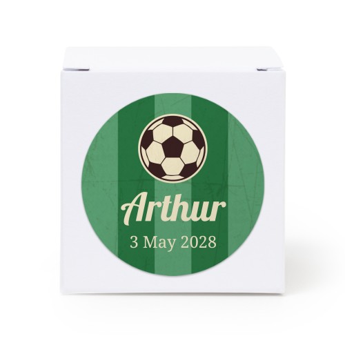 Cadeaudoos wit met ronde sticker - Set van 24