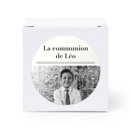 Boîte blanche, sticker rond (lot de 24)