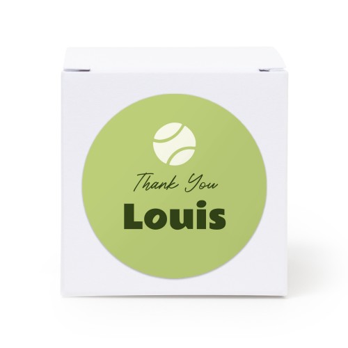 Partybox Weiss mit Sticker rund - 24 Stk.