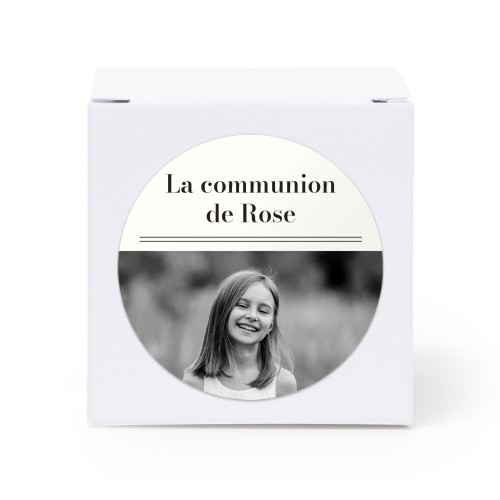 Boîte blanche, sticker rond (lot de 24)