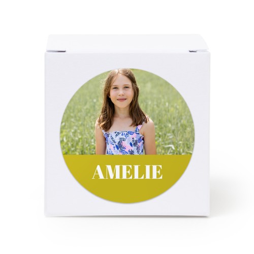 Partybox Weiss mit Sticker rund - 24 Stk.