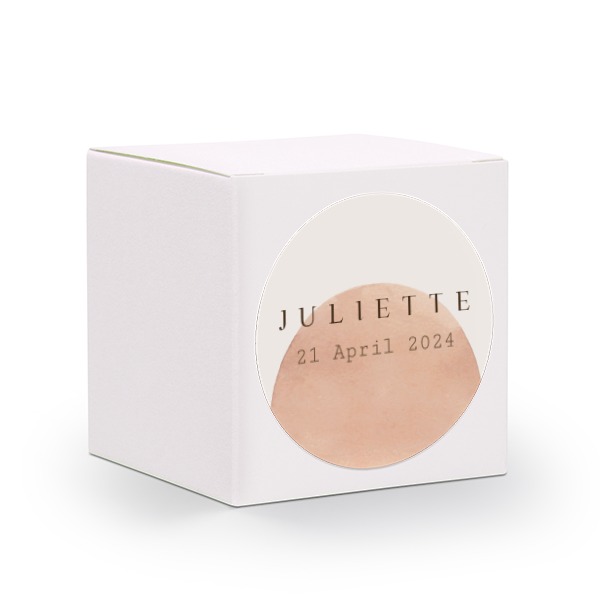 Cadeaudoos wit met ronde sticker - Set van 24