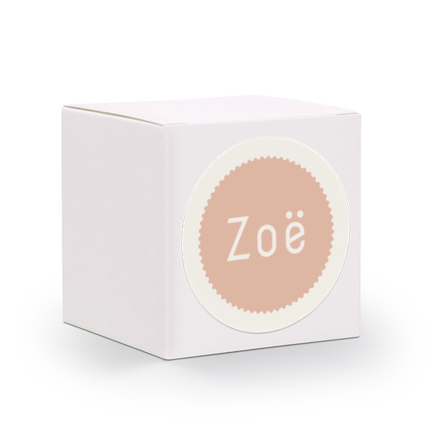 Boîte blanche, sticker rond (lot de 24)