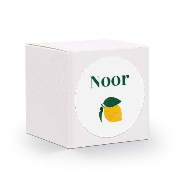 Boîte blanche, sticker rond (lot de 24)