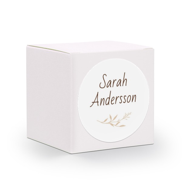 Cadeaudoos wit met ronde sticker - Set van 24 Cadeaudoos wit met ronde sticker - Set van 24