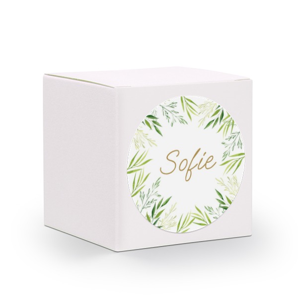 Presentask vit med runt klistermÀrke - 24 st Presentask vit med runt klistermÀrke - 24 st