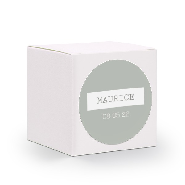 Boîte blanche, sticker rond (lot de 24) Boîte blanche, sticker rond (lot de 24)
