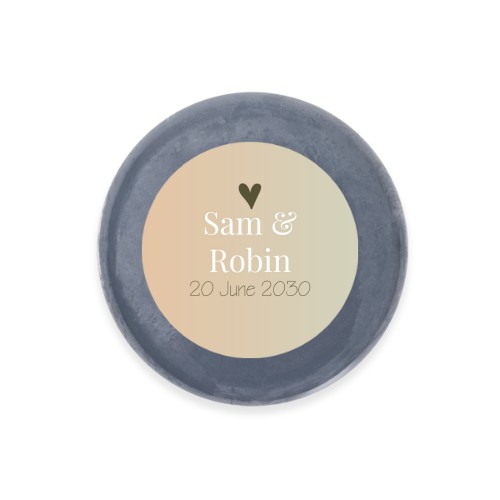 Round Bar of Soap with Sticker (set of 6) Round Bar of Soap with Sticker (set of 6)