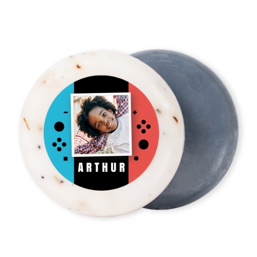 Rund såpe med klistremerke - 12 stk