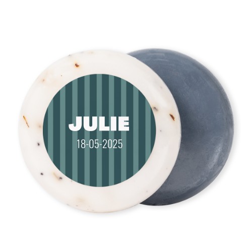 Rund sæbe med klistermærke - 12 stk