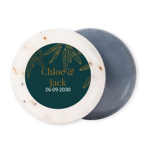 Rund tvål med klistermärke - 12 st