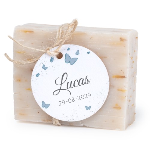 Såpestykke med rund etikett (sett à 6)