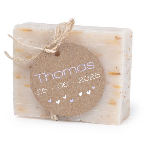 Soap bar with round label (6 pcs)