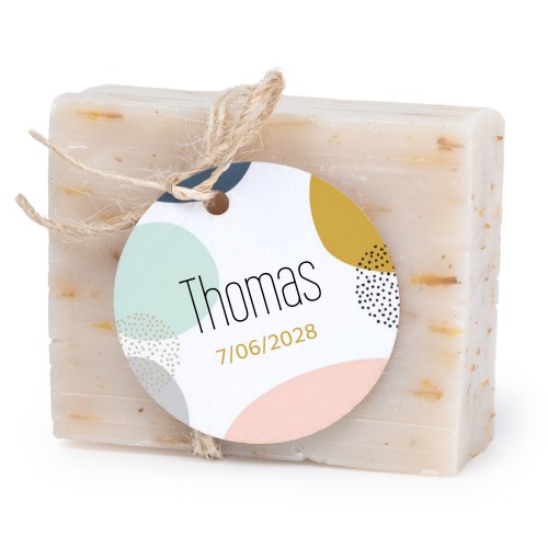 Soap bar with round label (6 pcs)