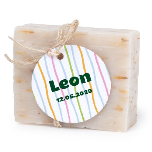 Zeepje met rond label (set van 6)