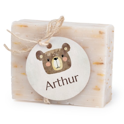 Soap bar with round label (6 pcs)