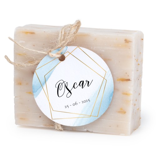 Fast tvål med rund etikett (6 st)