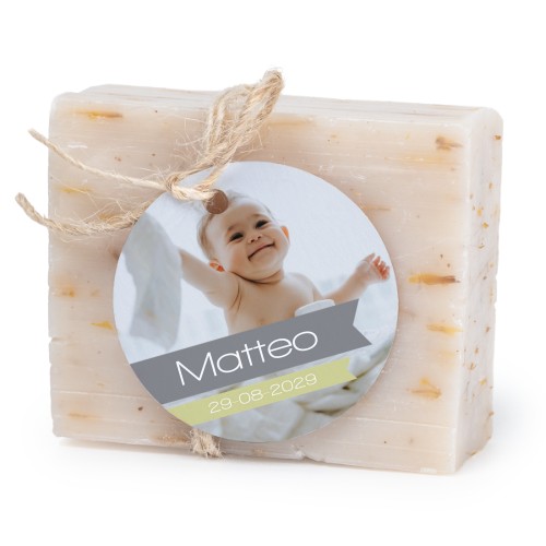 Seife mit rundem Etikett (6er-Set)