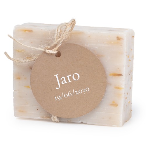 Soap bar with round label (6 pcs)
