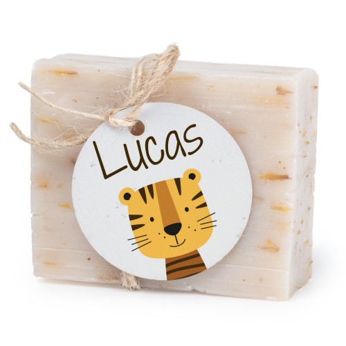 Fast tvål med rund etikett (6 st)