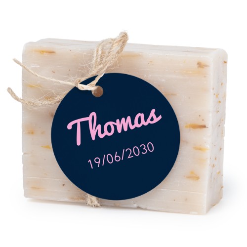 Lot de 6 savons avec étiquettes rondes