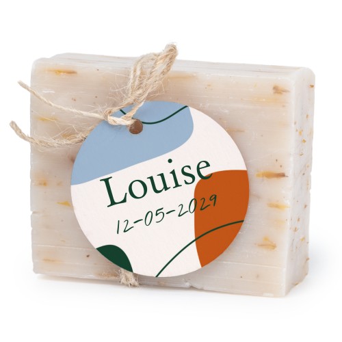 Zeepjes met rond label - set van 6