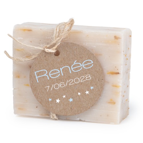 Soap bar with round label (6 pcs)