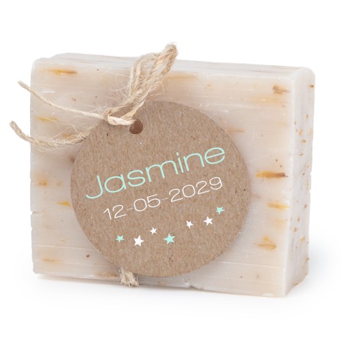 Soap bar with round label (6 pcs)