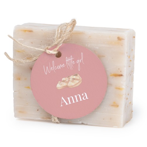 Soap bar with round label (6 pcs)