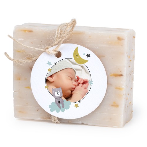 Lot de 6 savons avec étiquettes rondes