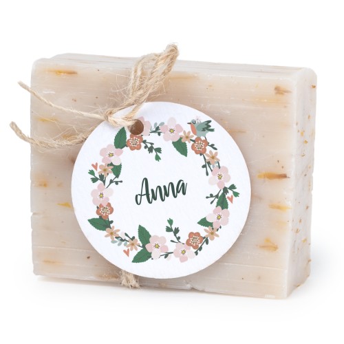 Fast tvål med rund etikett (6 st)