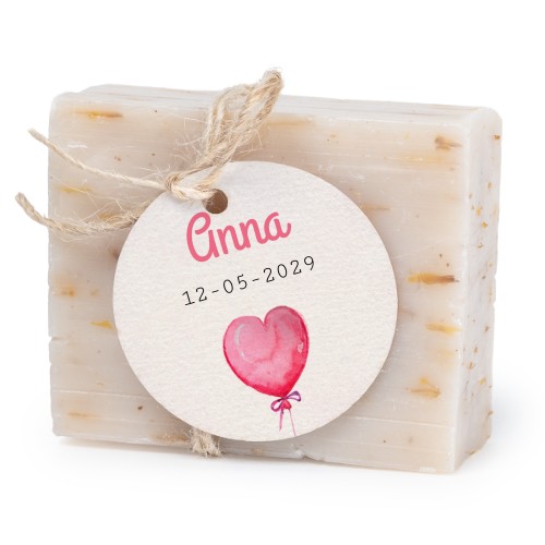 Fast tvål med rund etikett (6 st)