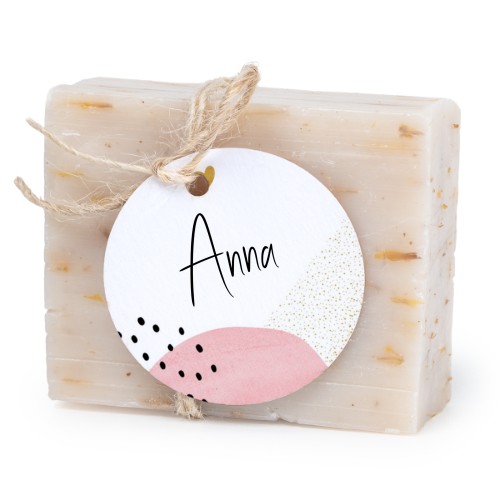 Soap bar with round label (6 pcs)