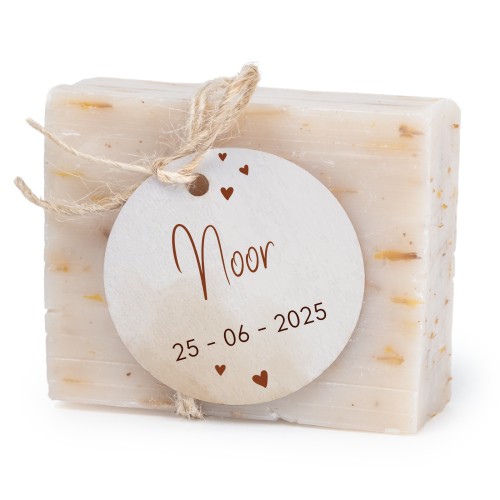 Såpestykke med rund etikett (sett à 6) Såpestykke med rund etikett (sett à 6)