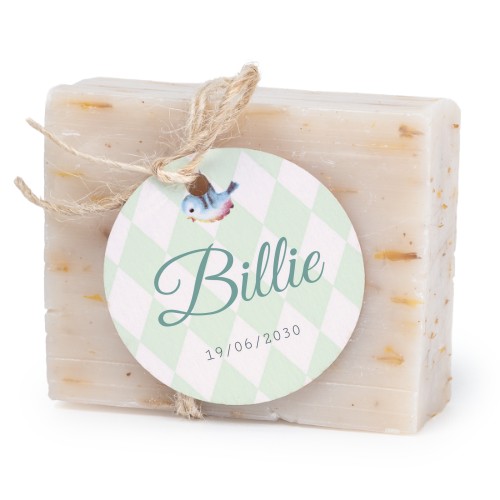 Fast tvål med rund etikett (6 st)