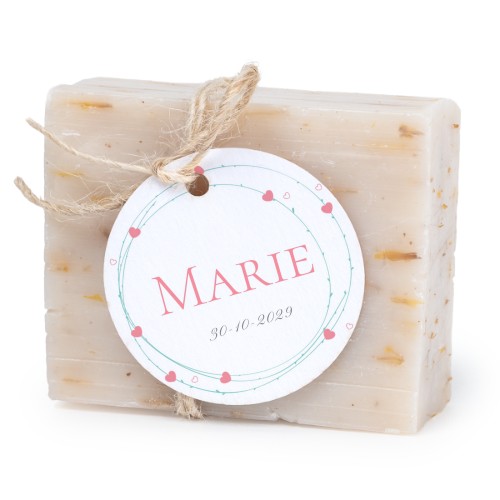 Fast tvål med rund etikett (6 st)