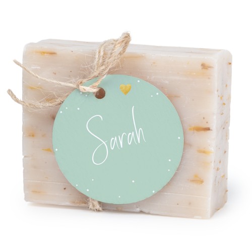 Gold Heart Dots - Text Only