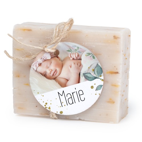 Såpestykke med rund etikett (sett à 6)