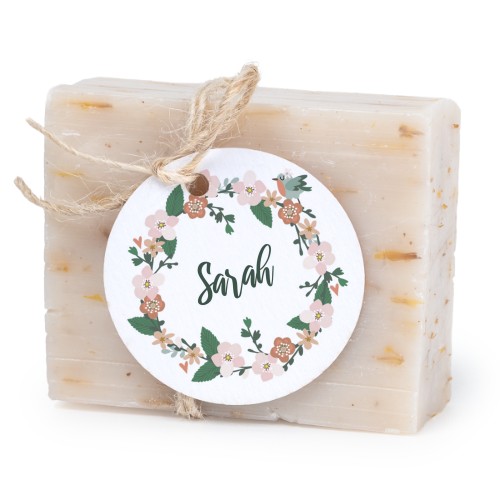 Fast tvål med rund etikett (6 st)