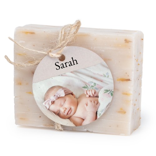 Zeepjes met rond label - set van 6