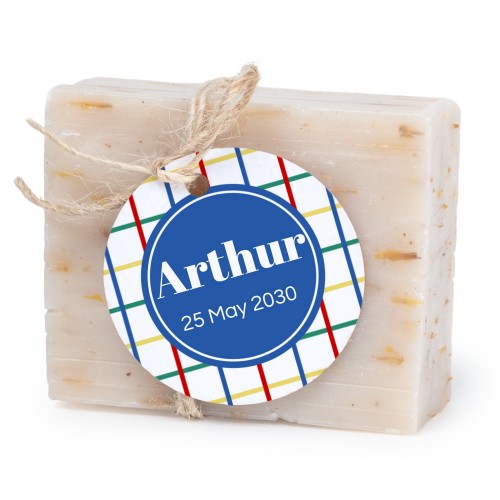 Soap bar with round label (6 pcs)