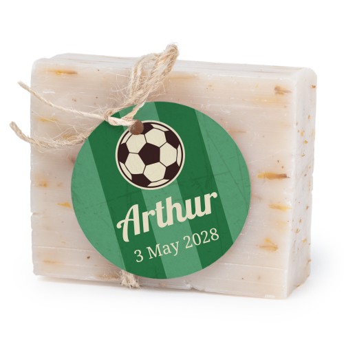 Zeepjes met rond label - set van 6