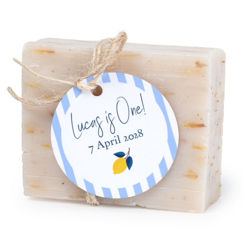 Soap bar with round label (6 pcs) Soap bar with round label (6 pcs)