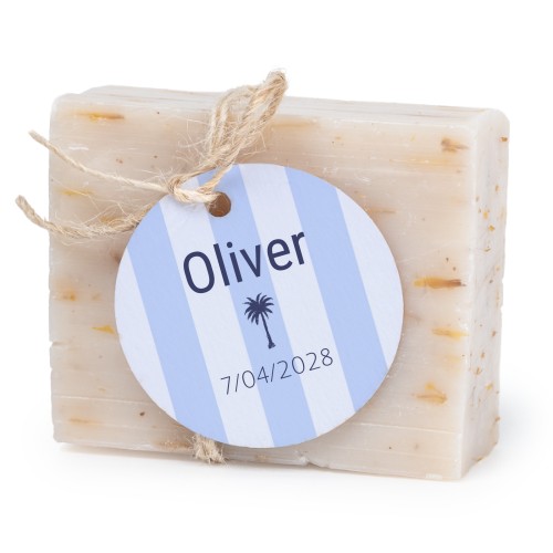 Lot de 6 savons avec étiquettes rondes