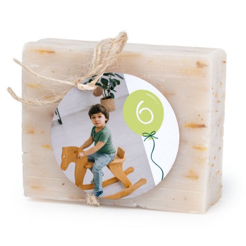 Såpestykke med rund etikett (sett à 6)