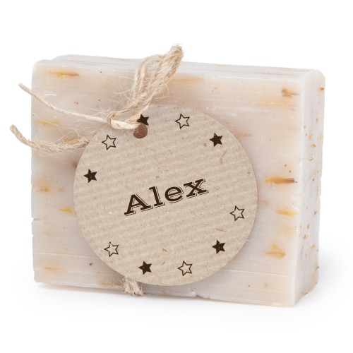 Fast tvål med rund etikett (6 st)